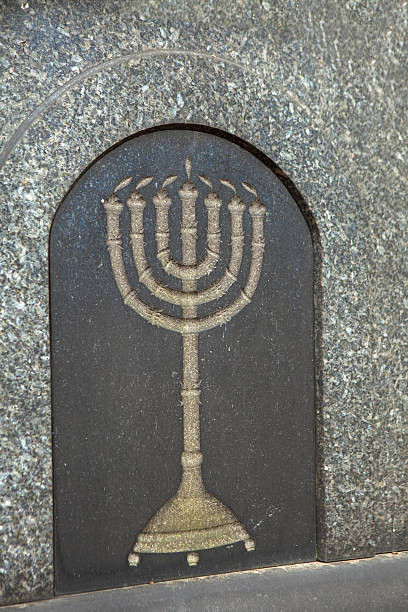istock Menorah in  Jewish cemetery - Warsaw 467189882
