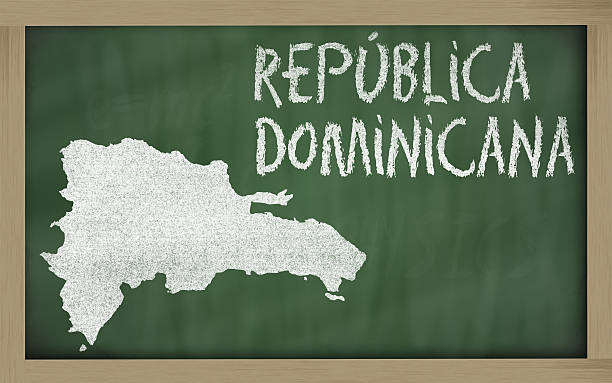 istock outline map of dominican on blackboard 467191976