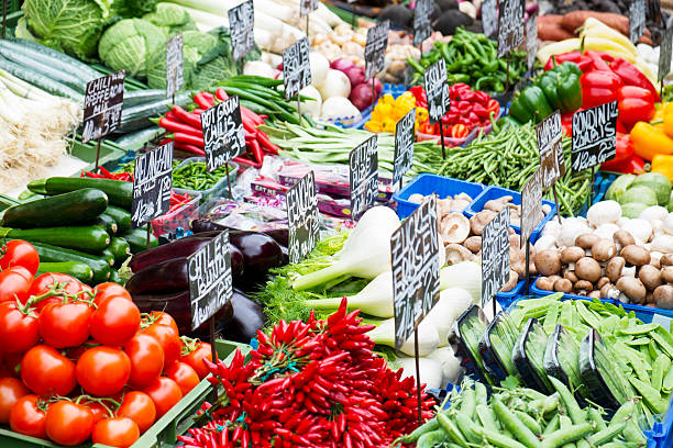 istock Fresh vegetables on farmers market 467192230