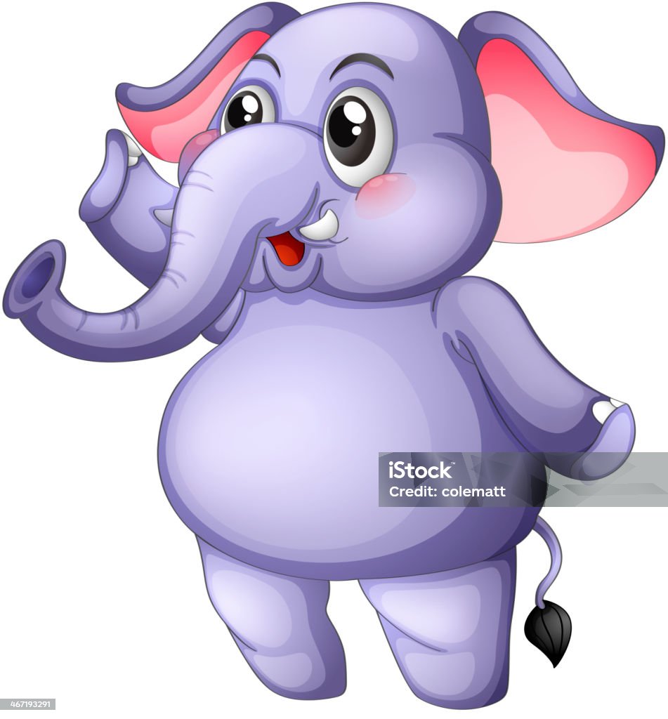young gray elephant young gray elephant on a white background Animal stock vector