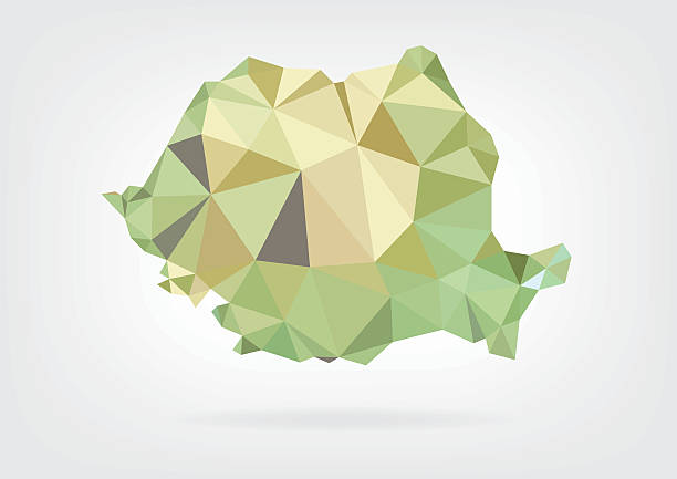 Funny in the meantime paddle Low Poly Map Of Romania Stock Illustration - Download Image Now -  Low-Poly-Modelling, Map, Romania - iStock