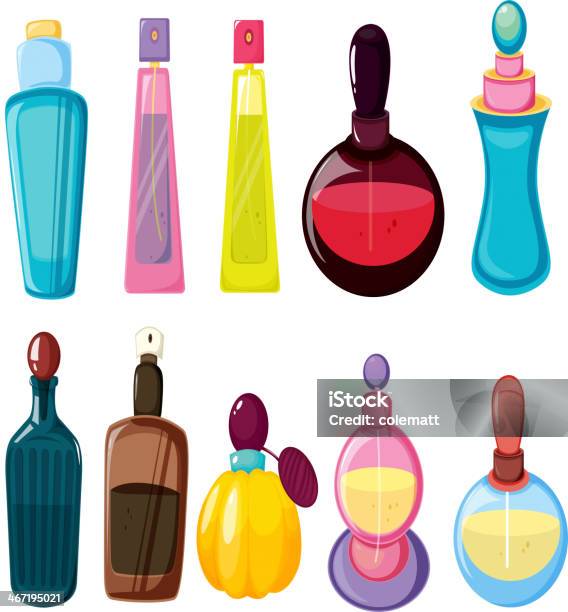 Bottles Of Perfume Stock Illustration - Download Image Now - Adult, Aromatherapy, Bottle