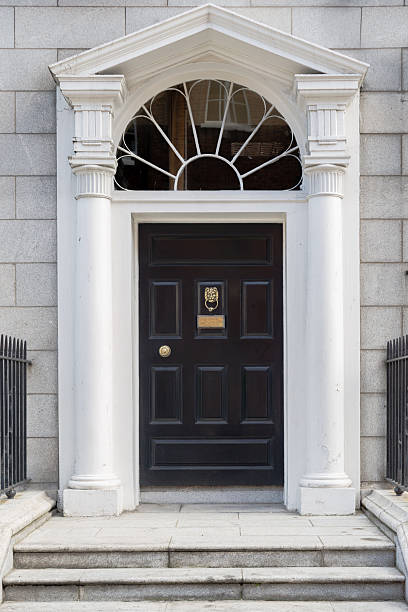 istock Black Georgian Door 467196143