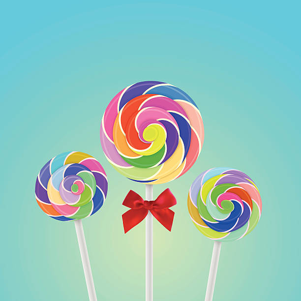 ilustrações, clipart, desenhos animados e ícones de doces rollipop colorida com fundo - candy multi colored rainbow sweet food