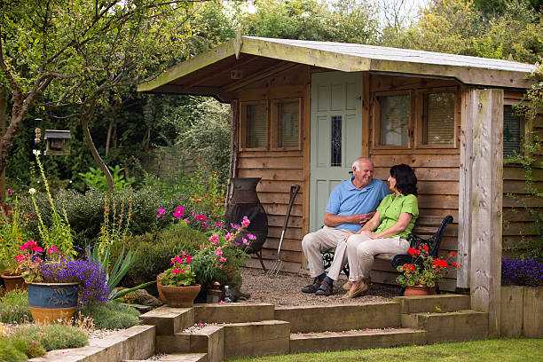 istock Senior Couple in Their Garden 467197112