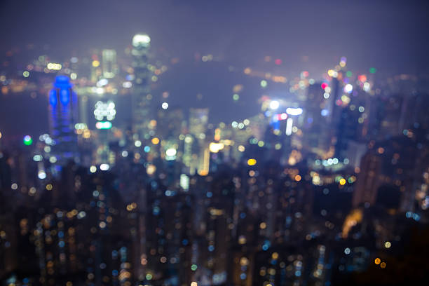 istock Blurred defocused background Hong Kong city view from peak 467197632