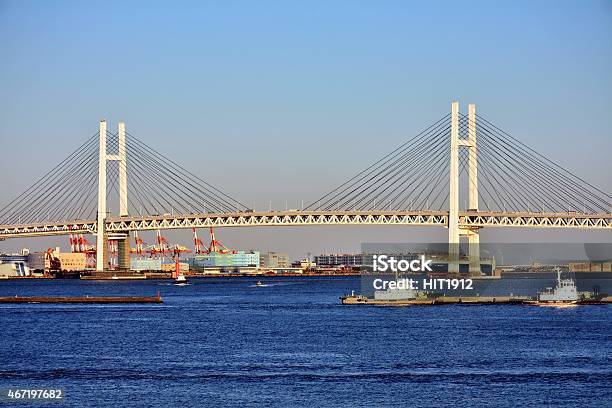 Yokohama Minato Mirai Cityscap With Bay Bridge Stock Photo - Download Image Now - Harbor, Yokohama, 2015