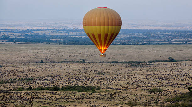 Ballon in Masai Mara stock photo