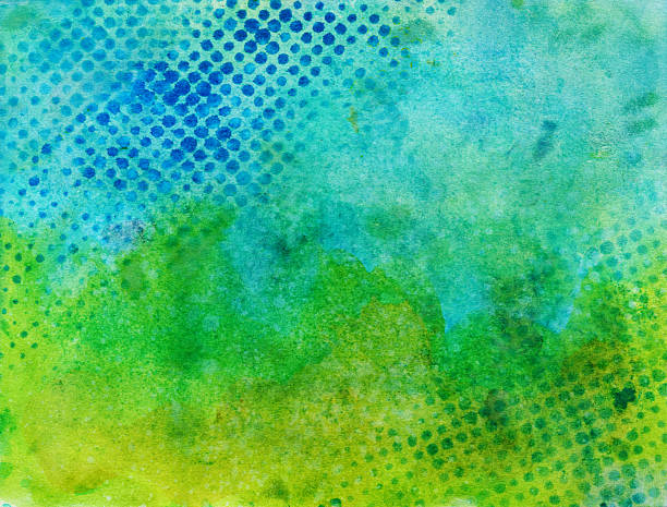 istock Blue and green vibrant background with spots 467200802