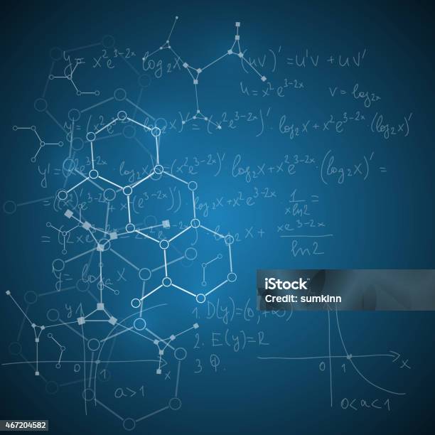 Abstract Scientific Math Background Stock Illustration - Download Image Now - Mathematical Formula, Scientific Research, Graph