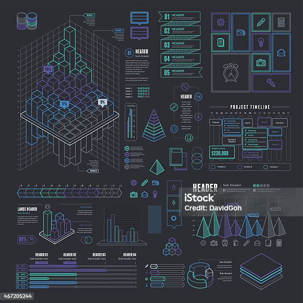 Infographic Business Model Template向量圖形及更多信息圖形圖片 - 信息圖形, 技術, 矢量圖