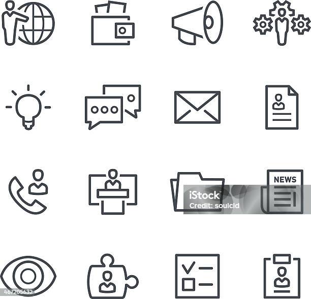 Many Types Of Vector Icons Of Human Resources Stock Illustration - Download Image Now - 2015, Binoculars, Business