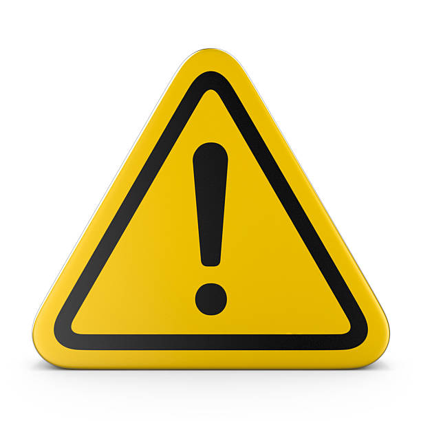 istock Hazard warning attention yellow sign with exclamation mark 467207053