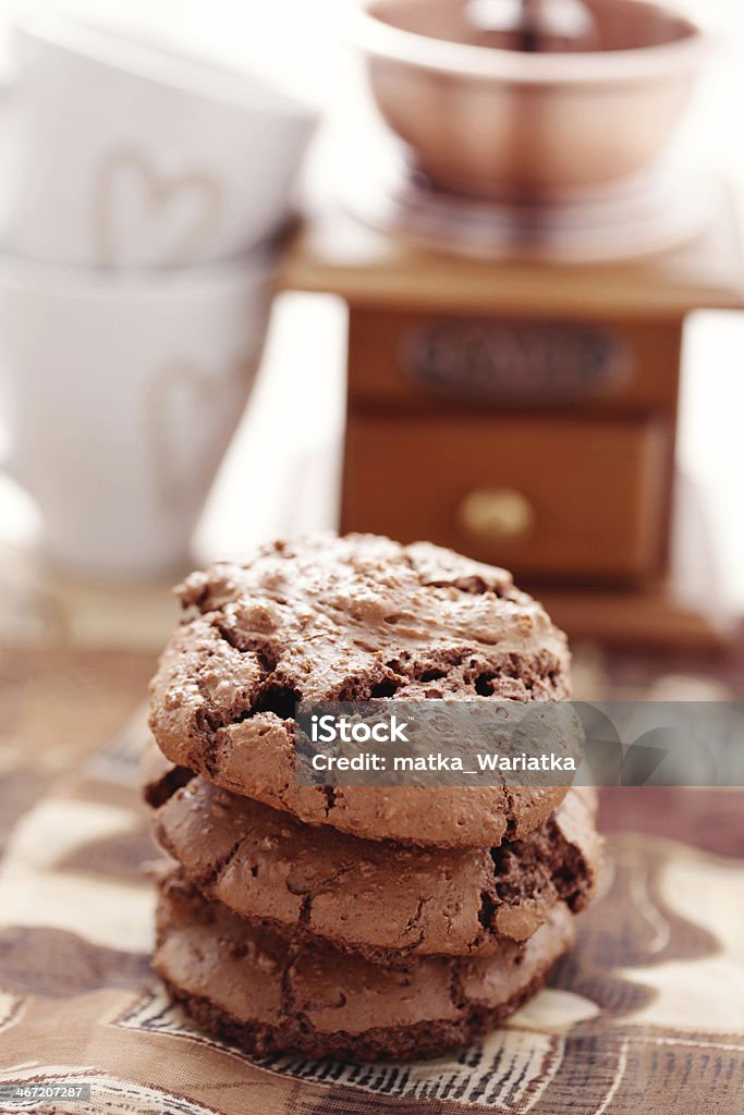 biscotti al cioccolato - Foto stock royalty-free di Biscotto con gocce di cioccolato