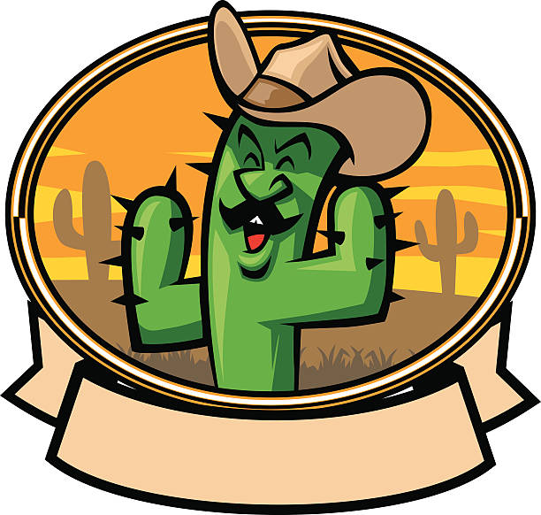 Cactus Cowboy Cartoon Stock Illustration - Download Image Now - Cartoon,  Cowboy, 2015 - iStock