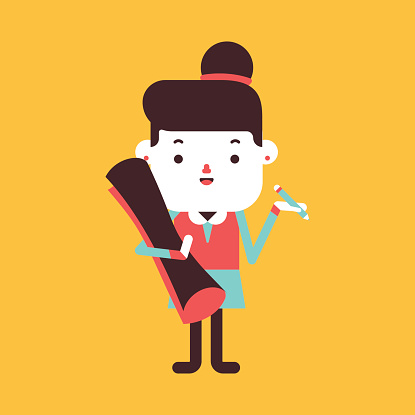 Character Illustration Design Businesswoman Writing Cartoon Stock Illustration - Download Image Now - iStock Character Illustration Design Businesswoman Writing Cartoon Stock Illustration - Download Image Now - iStock
