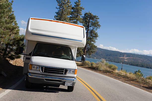 istock RV Driving on Mountain Road 467208247