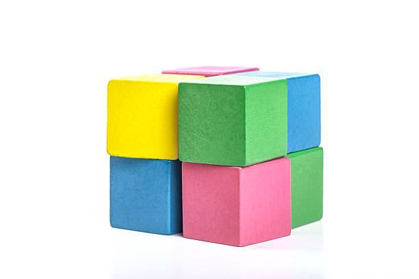 istock Colorful wooden building blocks isolated on white with clipped path 467210703