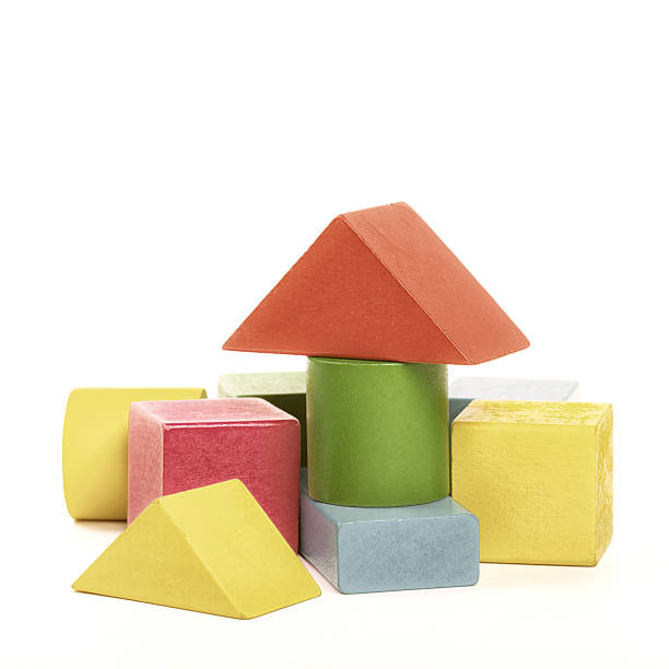 istock Colorful wooden building blocks isolated on white with clipped path 467210705