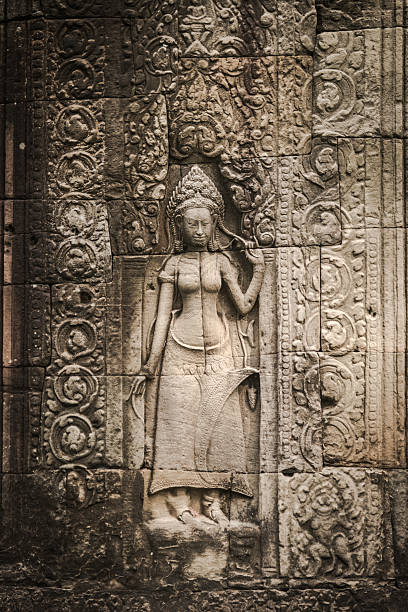 grafika-angkor wat, kambodża - bayon phrom zdjęcia i obrazy z banku zdjęć