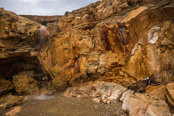 istock Thermal waterfalls on the beach in Loutro Edipsou, Evia, Greece 467212556