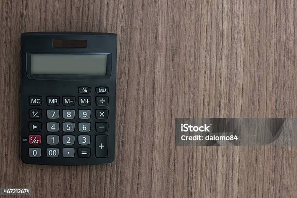 Calculator On The Desk Stock Photo - Download Image Now - 2015, Backgrounds, Blank