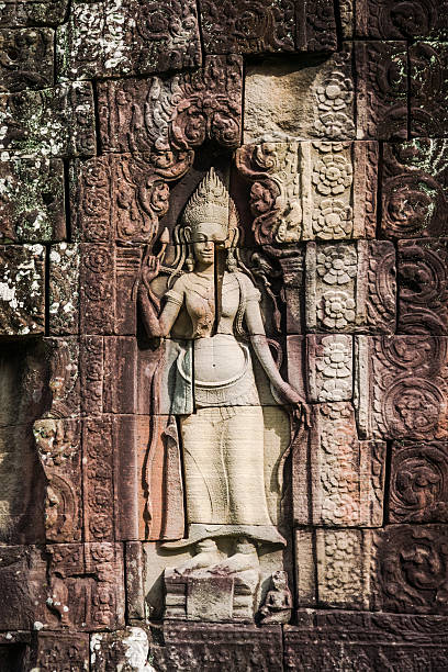 grafika-angkor wat, kambodża - bayon phrom zdjęcia i obrazy z banku zdjęć