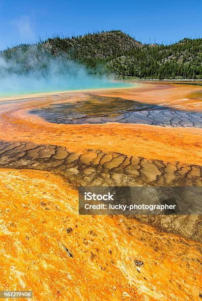 The World Famous Grand Prismatic Spring In Yellowstone National Park Stock Photo - Download Image Now