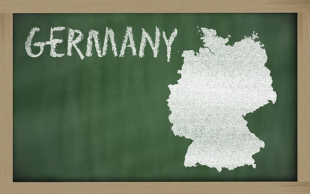 istock outline map of germany on blackboard 467220478