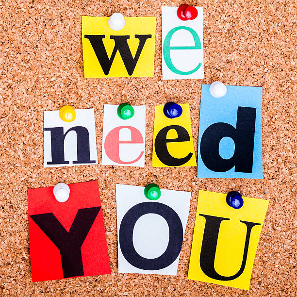 istock The phrase we need you in cut out magazine letters 467220740