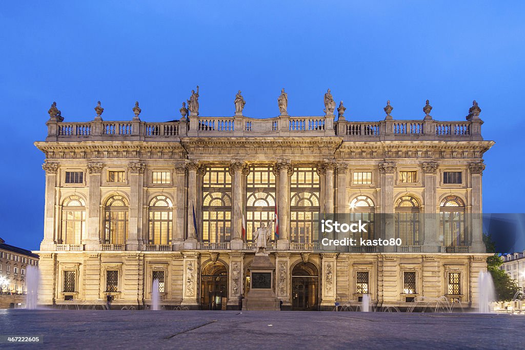 City Museum in Palazzo Madama, Turin, Italy City Museum of Ancient Art in Palazzo Madama, Turin, Italy shot in the dusk. Turin Stock Photo