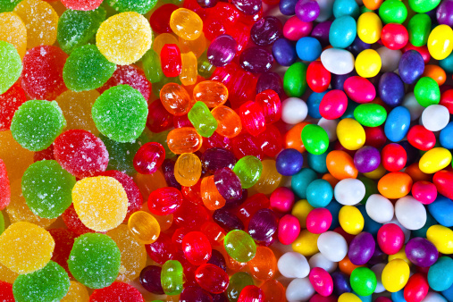 close up a background from colorful sweets of sugar candies