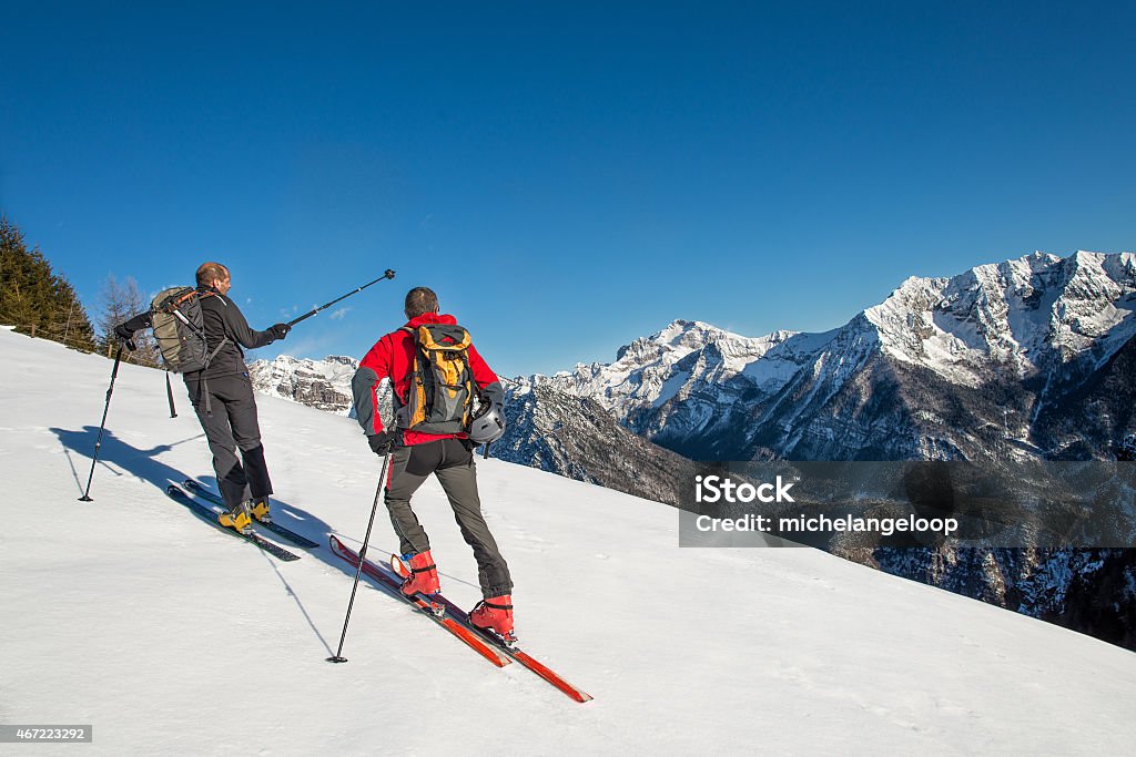 Hiking ski trails 2015 Stock Photo