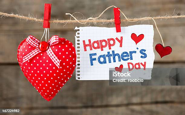 Happy Fathers Day Message Stock Photo - Download Image Now - 2015, Celebration, Cute