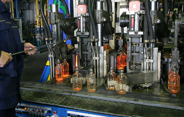 istock Manufacture of glass bottles 467225135