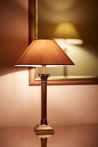 istock Elegant, simple interior, lamps and mirror 467226199