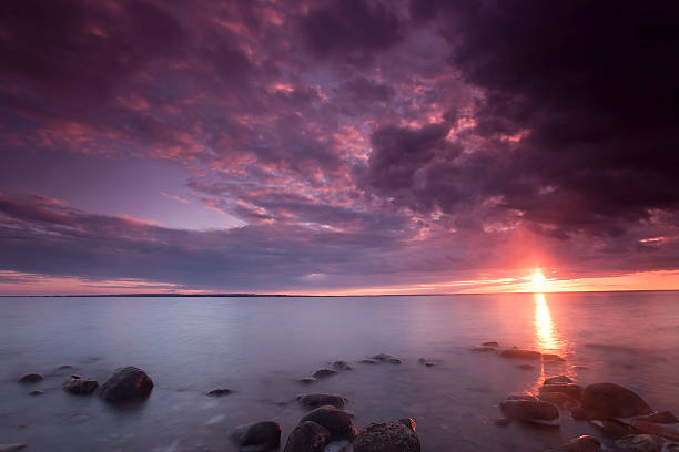 istock Beautiful ocean sunrise, wide angle photo 467227049