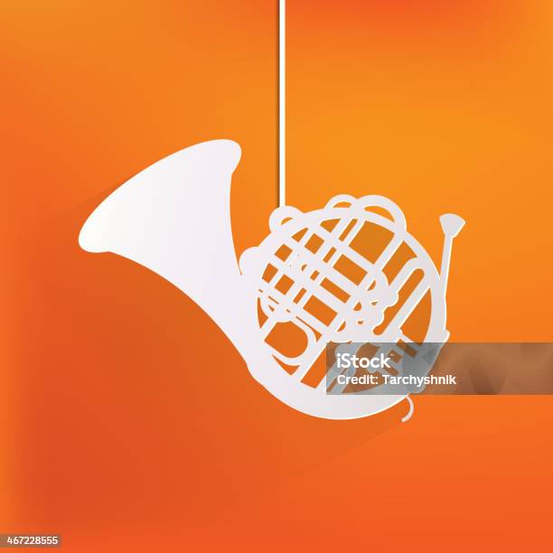 Музыка Ветра Инструментов Значок — стоковая векторная графика и другие изображения на тему Brass Band - Brass Band, Абстрактный, Акустическая гитара