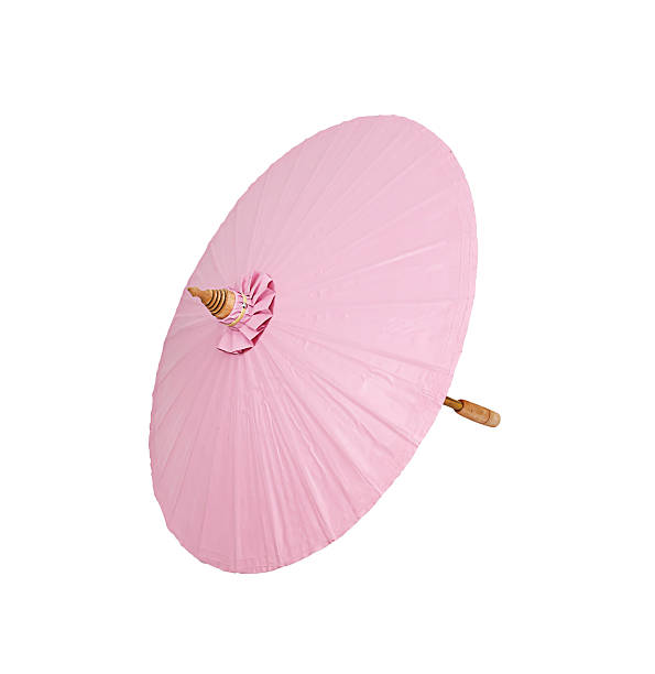 istock Pink umbrella handmade on white background, clipping path 467228736
