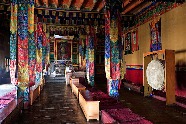 istock Interiors of Buddhist monastery , circa May 2011, Ladakh, India 467231544