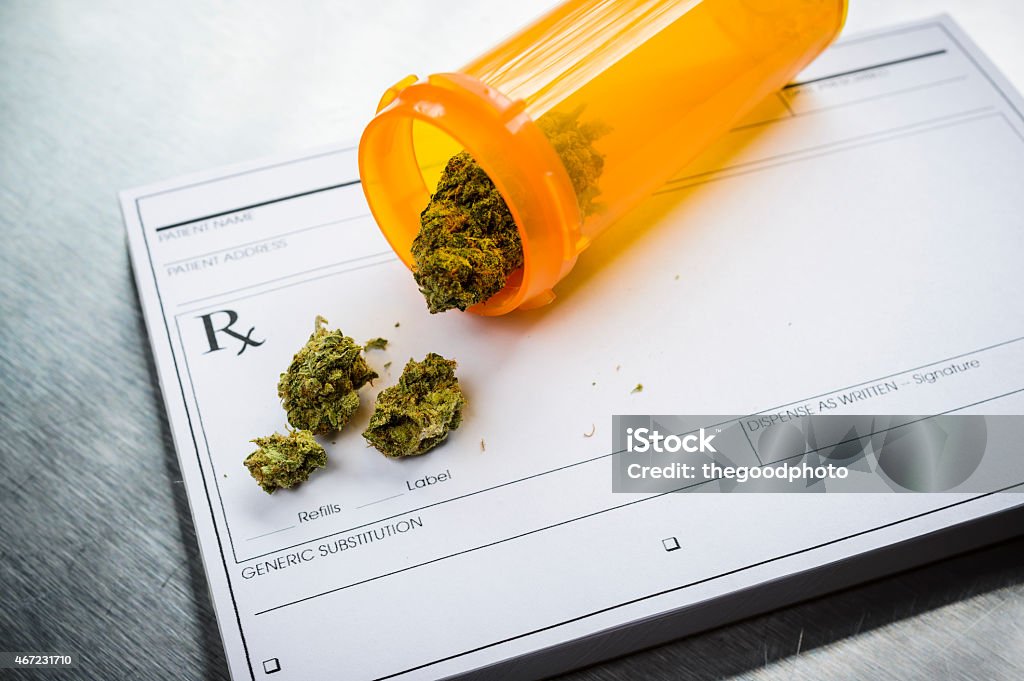 medical marijuana medical marijuana and a doctor's prescription Medical Cannabis Stock Photo