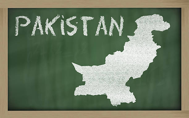 istock outline map of pakistan on blackboard 467231776