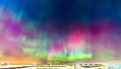 Abnormal Northern Lights At Central Russia