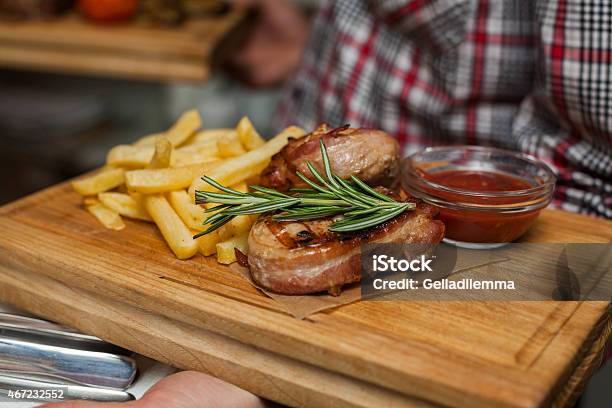 Bacon Wrapped Filet Stock Photo - Download Image Now - 2015, Bacon, Beef