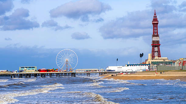 Blackpool Tower Blackpool tower  and Central pier lancashire photos stock pictures, royalty-free photos & images