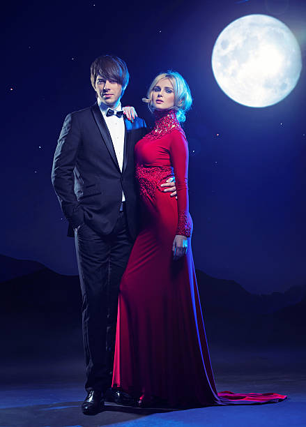 istock Attractive young couple on the evening party 467232900