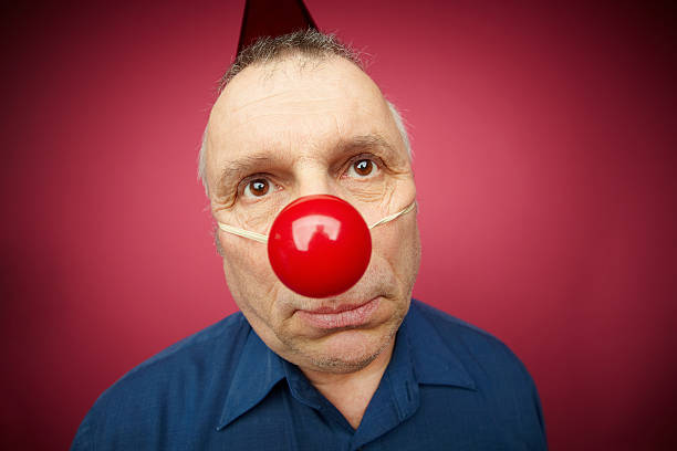 istock Unhappy man with red nose 467235565