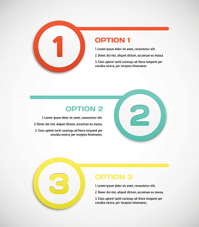 One two three - vector progress steps. Vector illustration for your design.