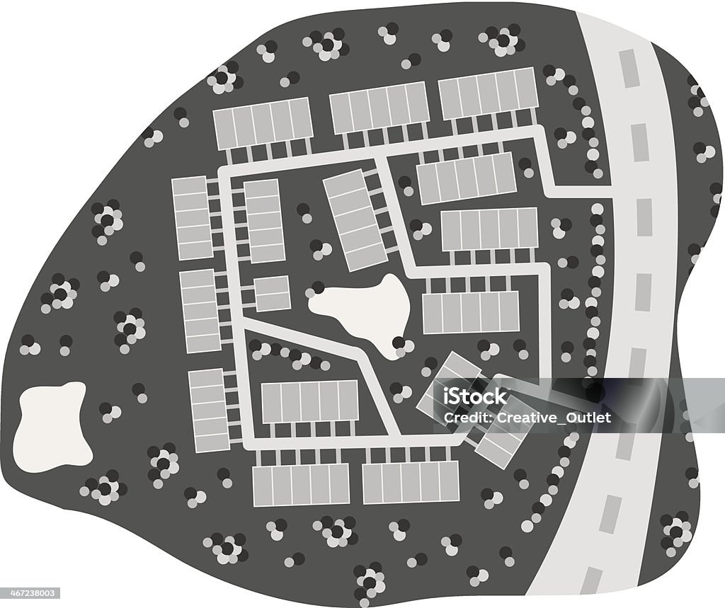Visual Subdivision Subdivision Stock Illustration - Download Image Now - Aerial View, Cut ...