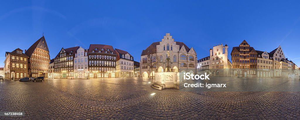 Historic market place in the old city of Hildesheim Germany Historic market place in the old city of Hildesheim Germany. 360 degree panorama. Hildesheim Stock Photo